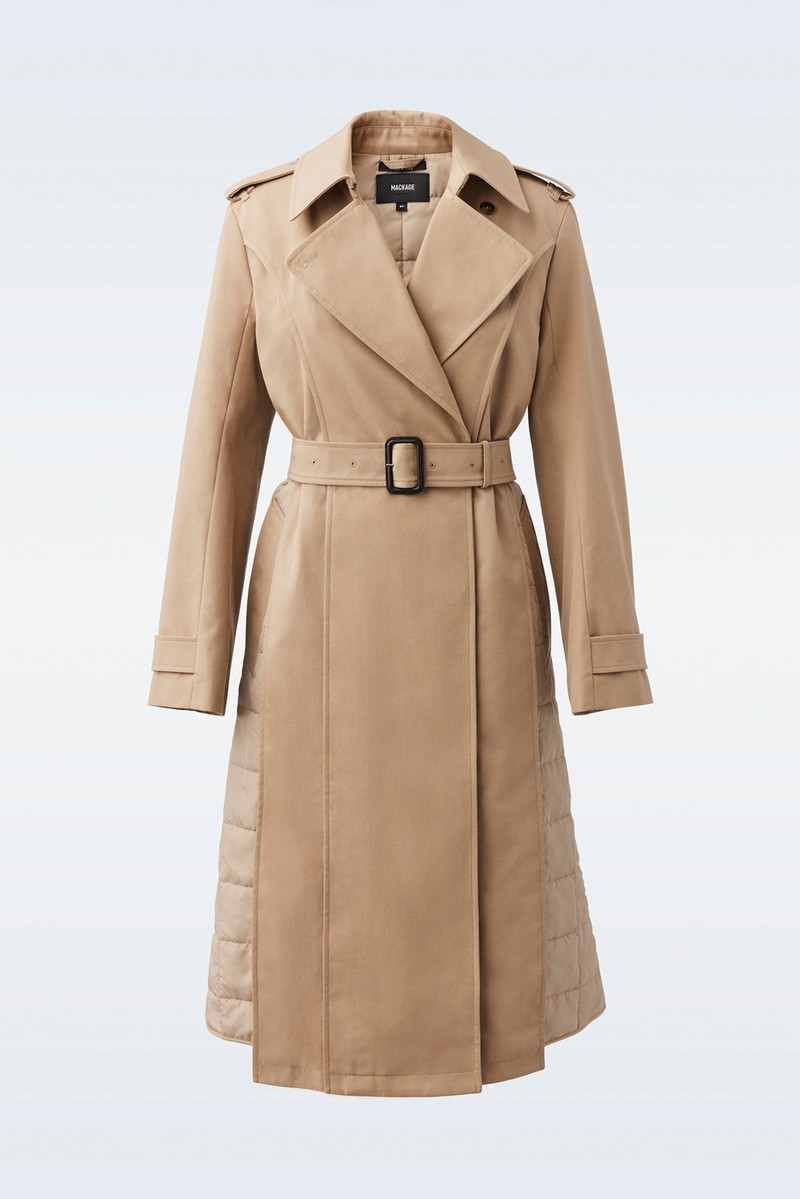 ASTRID Mixed media trench coat 1