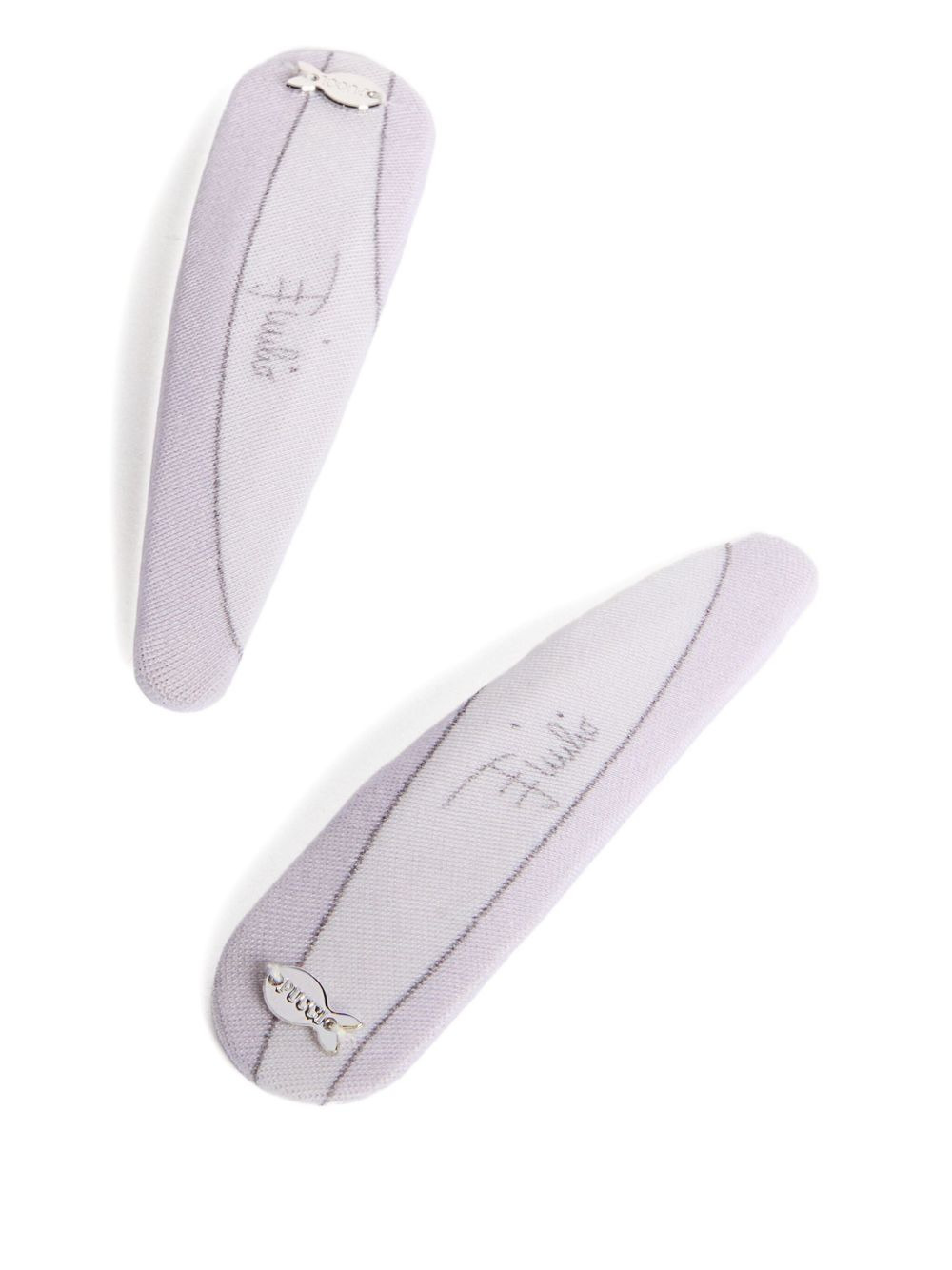 logo-print hair clips - 2