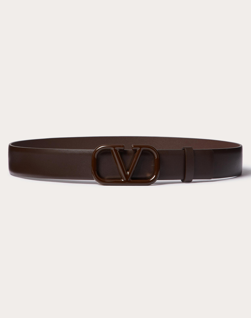 VLOGO SIGNATURE BELT IN SHINY CALFSKIN 30MM 1
