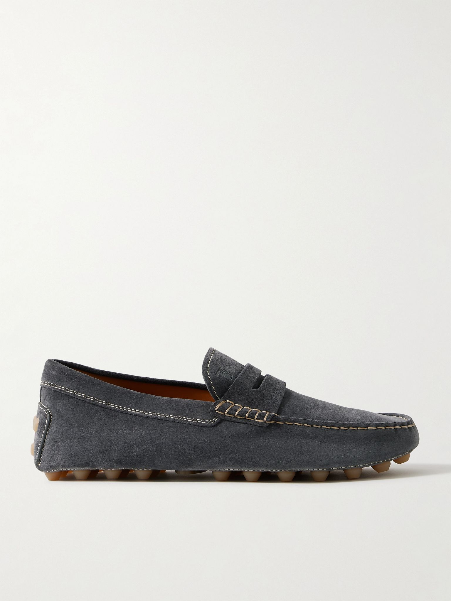 Gommino Suede Driving Shoes Blue - 1