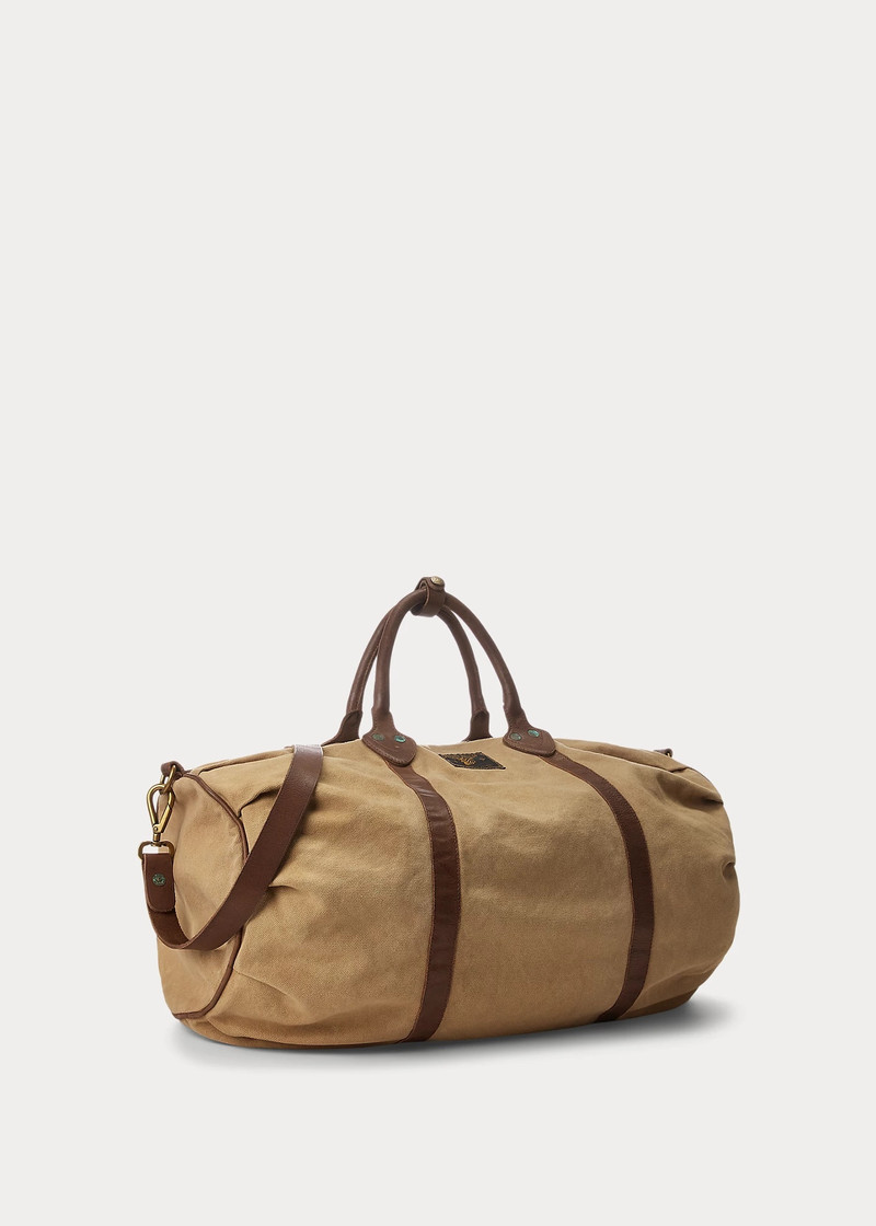 RRL by Ralph Lauren Leather-Trim Canvas Duffel outlook