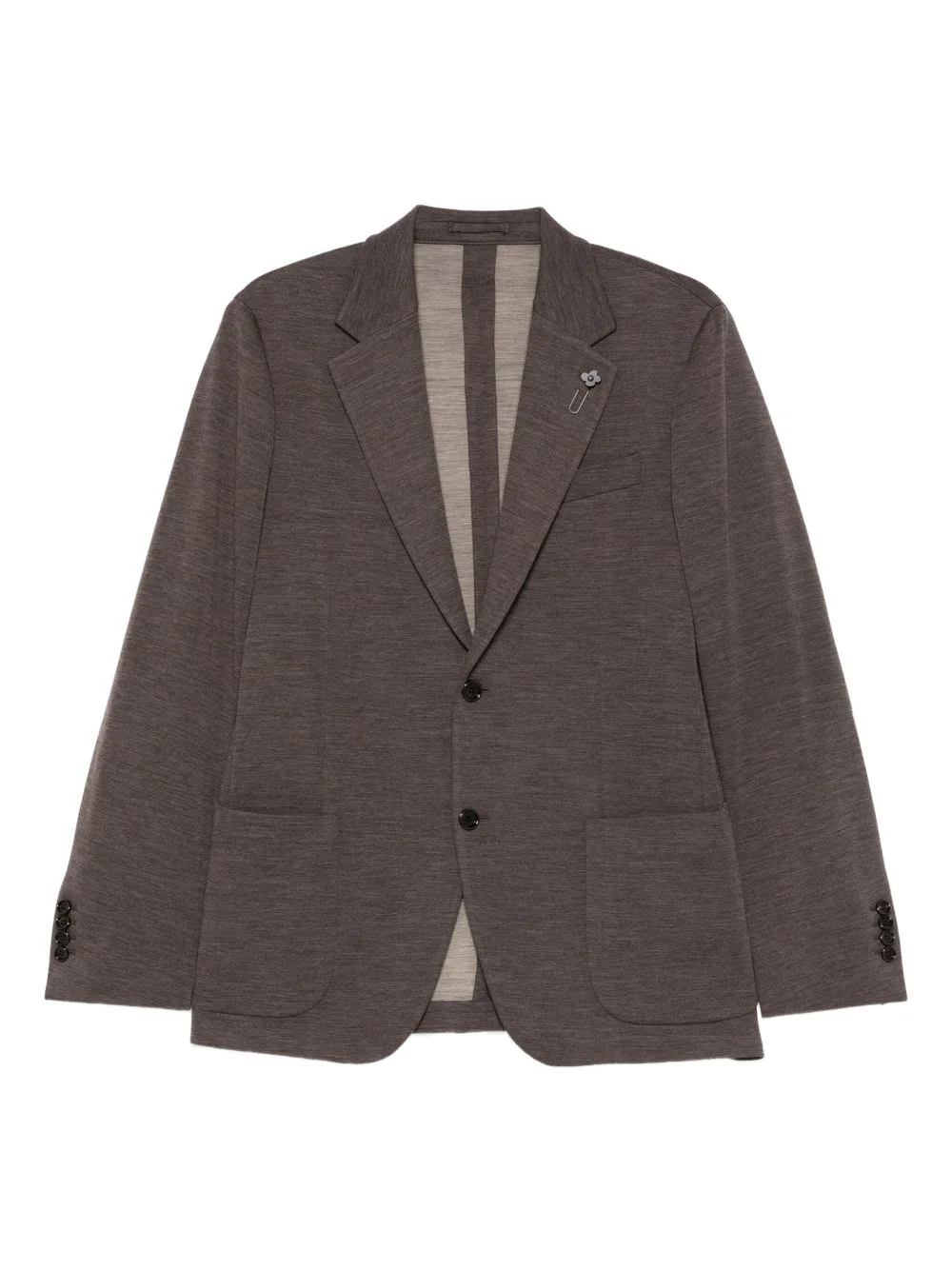 single-breasted wool blazer - 1