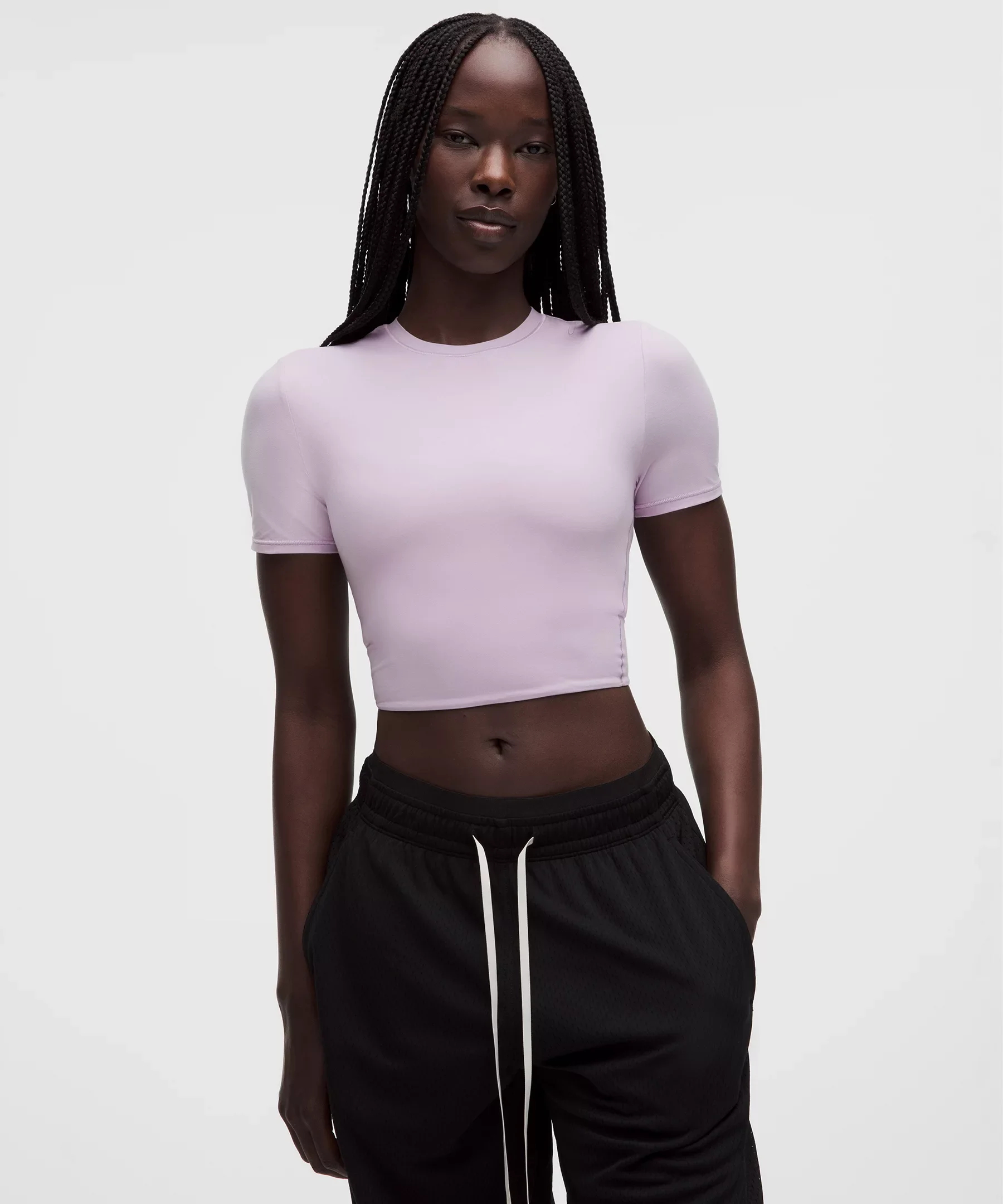 Wundermost Ultra-Soft Nulu Crewneck Cropped T-Shirt - 1