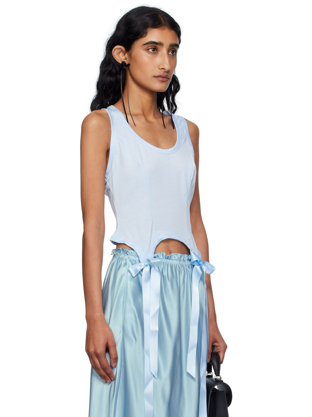 SSENSE Exclusive Blue Bow Tail Easy Tank Top - 2