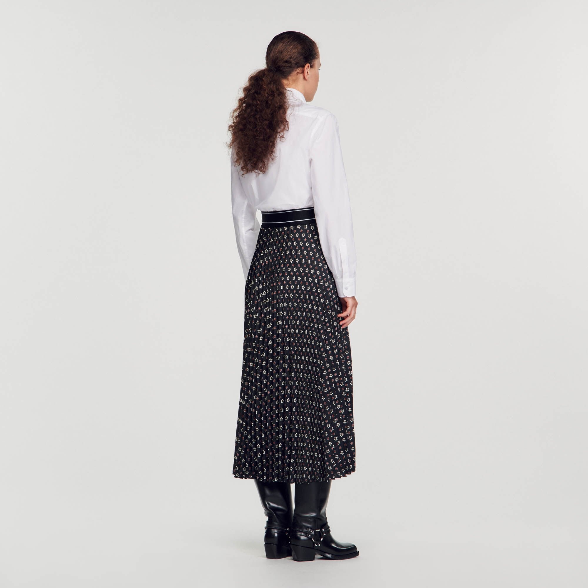 LONG PLEATED SKIRT - 6