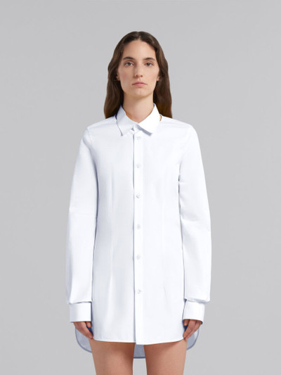 Marni WHITE FITTED POPLIN SHIRT WITH BALLOON SLEEVES outlook