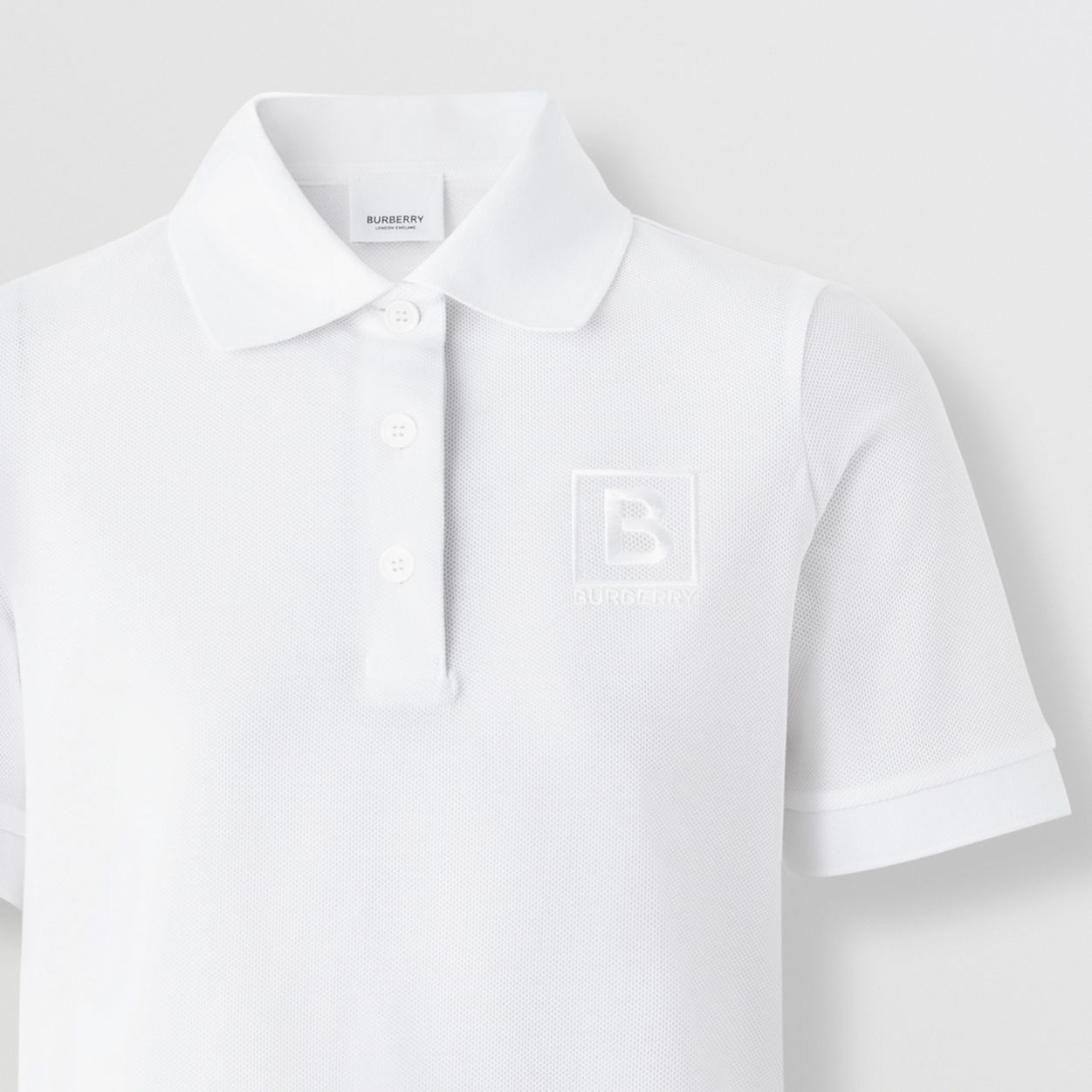 Letter Graphic Cotton Piqué Polo Shirt - 1