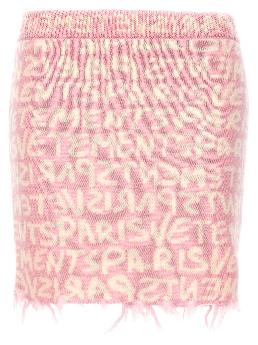 VETEMENTS 'GRAFFITI MONOGRAM' SKIRT - 1