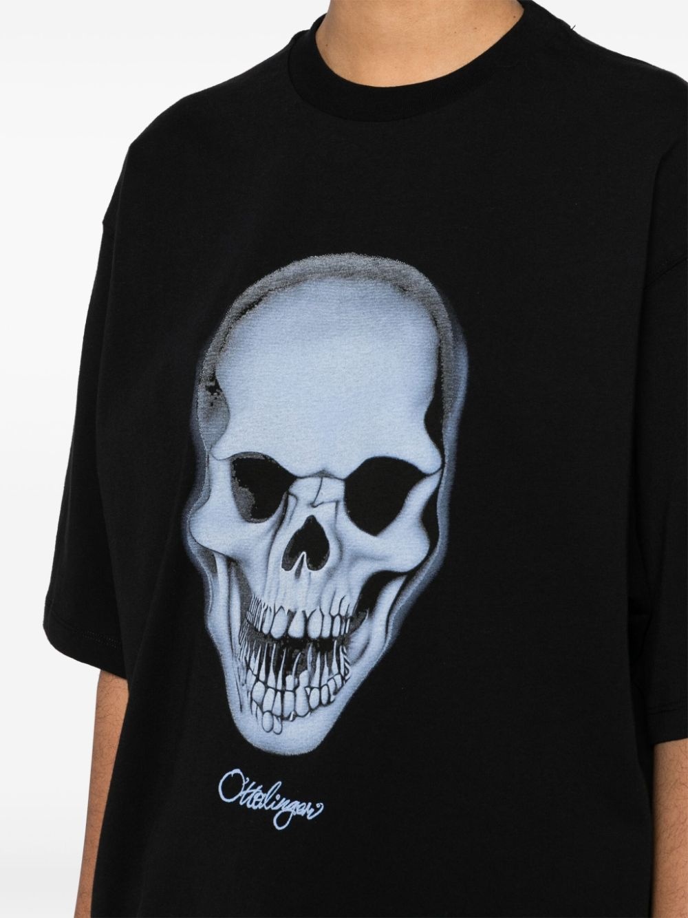 skull-print cotton T-shirt - 5