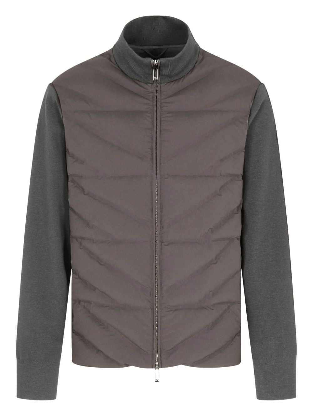 quilted panelled padded jacket - 1