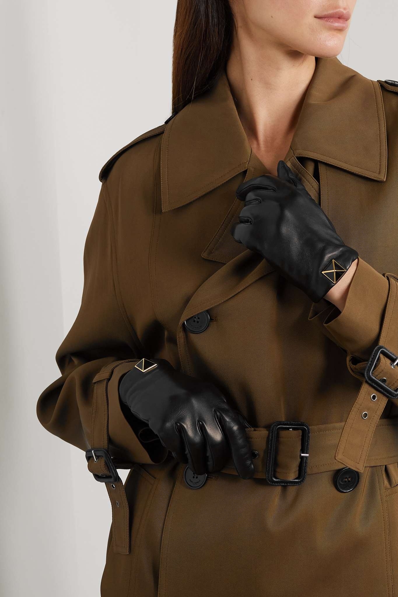 Valentino Garavani Rockstud leather gloves - 2
