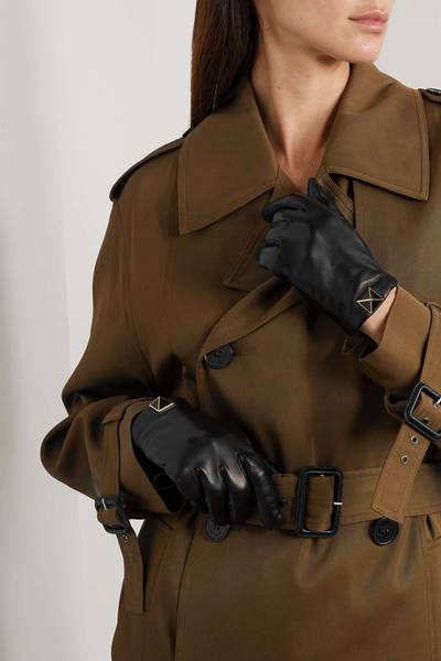 Valentino Valentino Garavani Rockstud leather gloves outlook