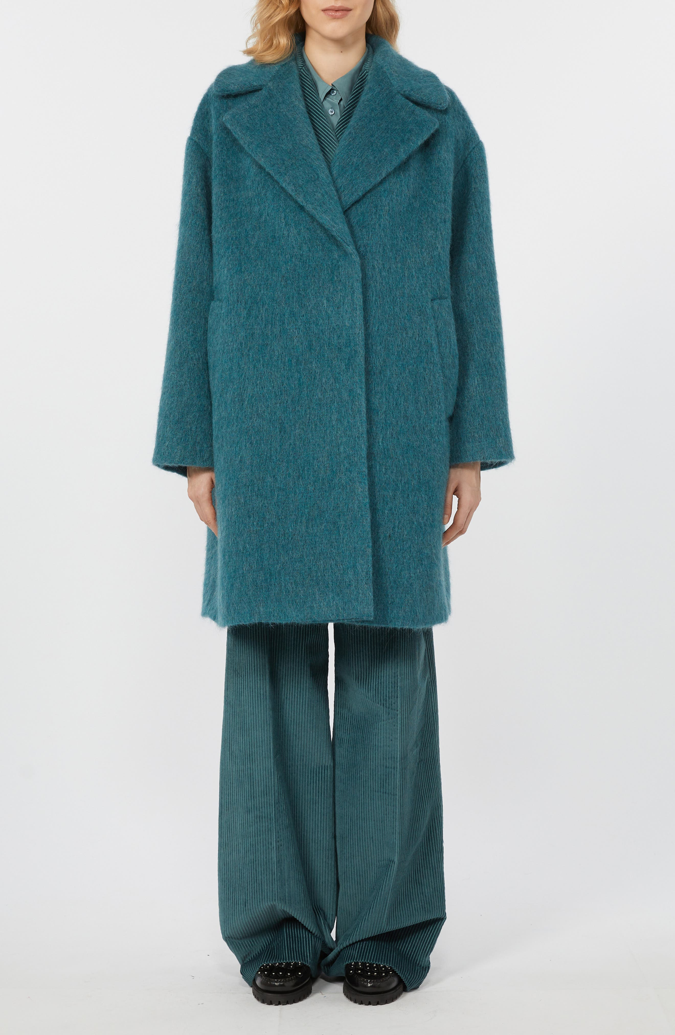 Weekend Max Mara Rada Virgin Wool Blend Coat in Oil at Nordstrom - 1