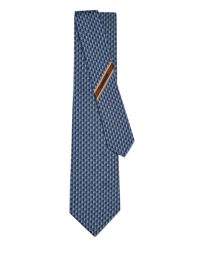 FERRAGAMO jacquard gancini tie outlook