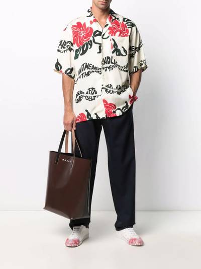 Marni button-fastening straight-leg trousers outlook