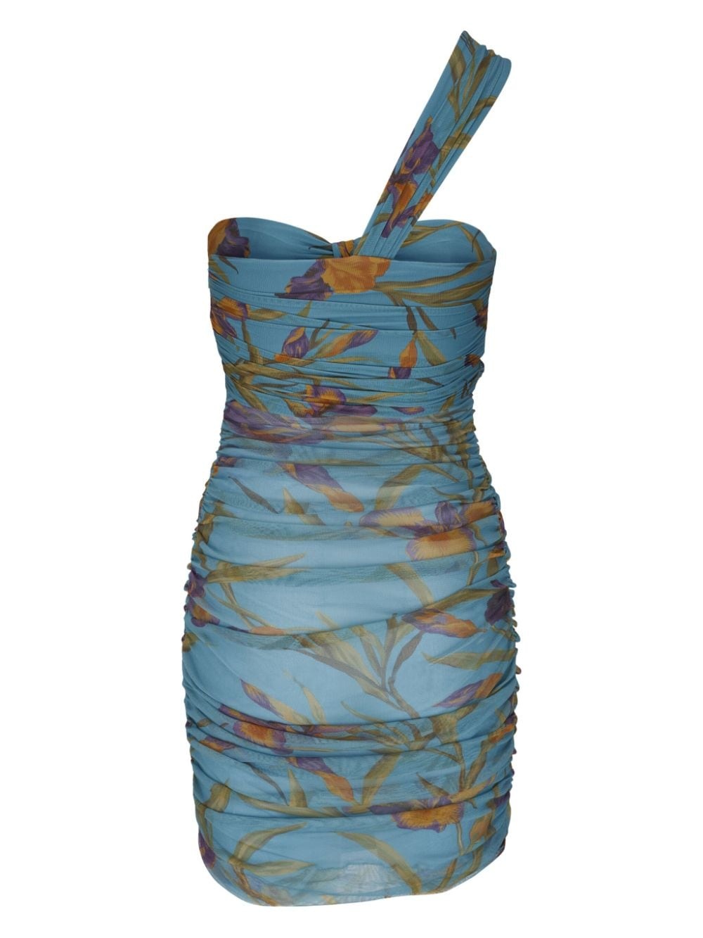 floral-print one-shoulder dress - 2