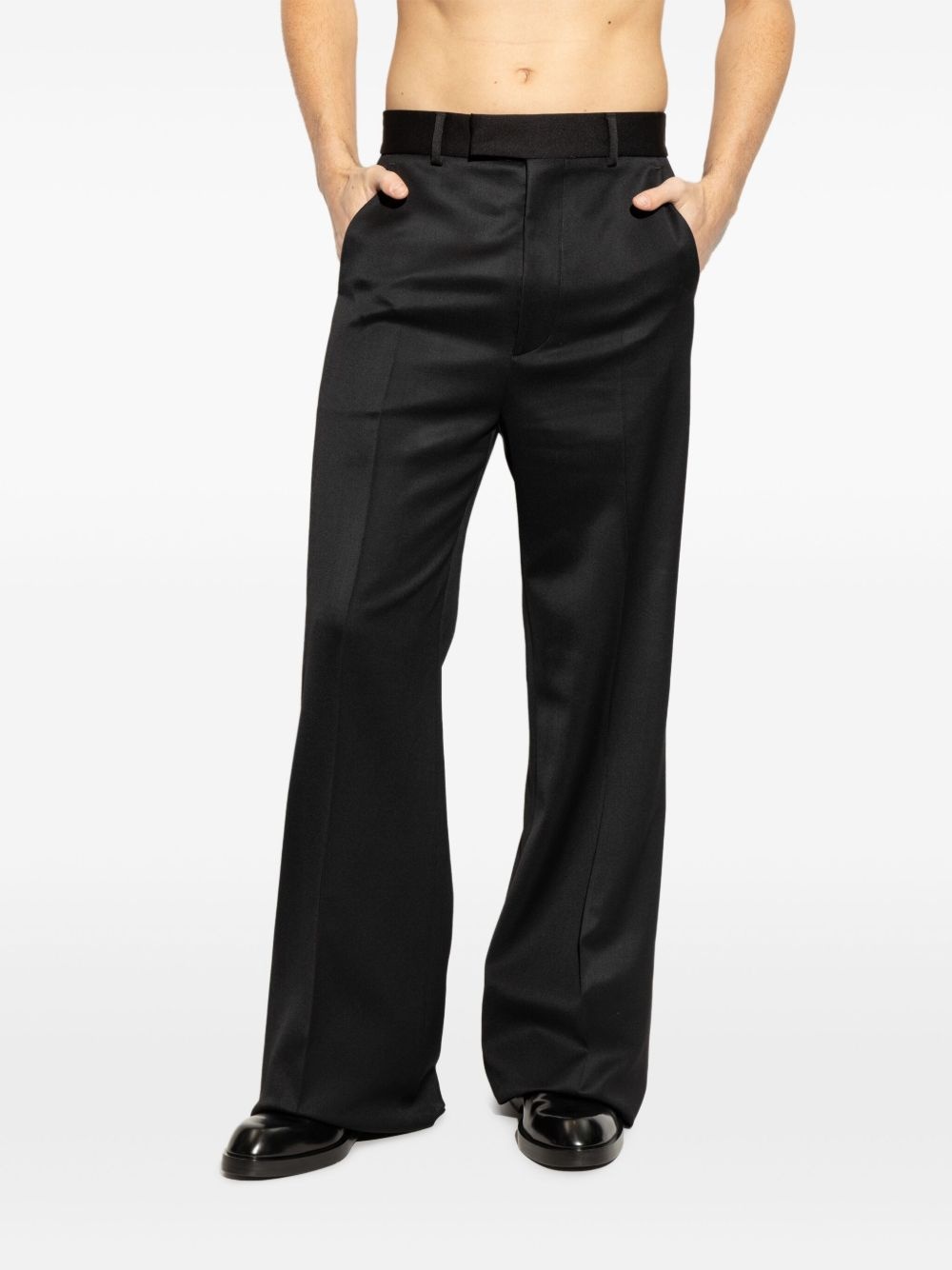 wool palazzo pants - 3