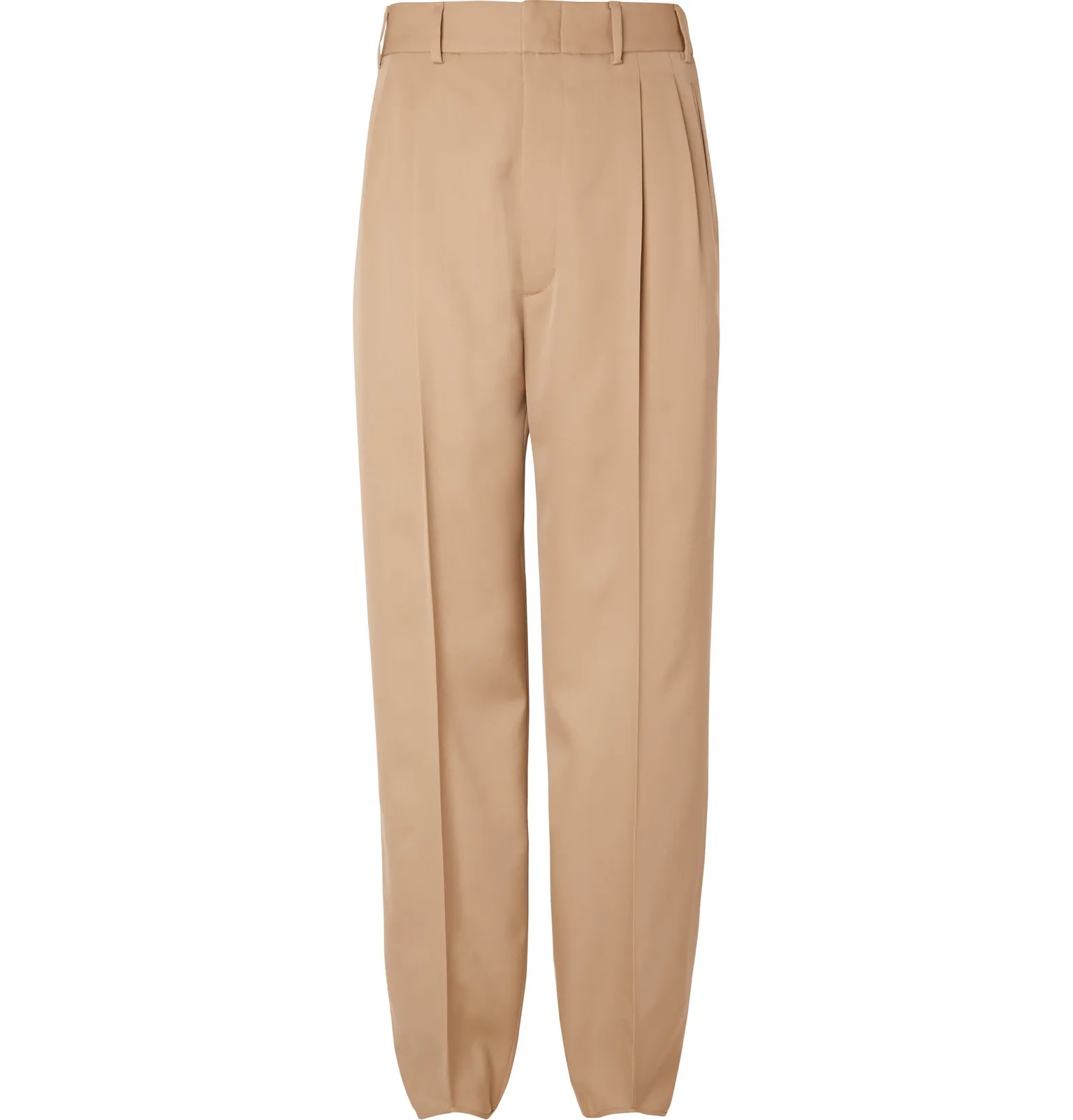 Tapered Pleated Wool-Twill Trousers - 1