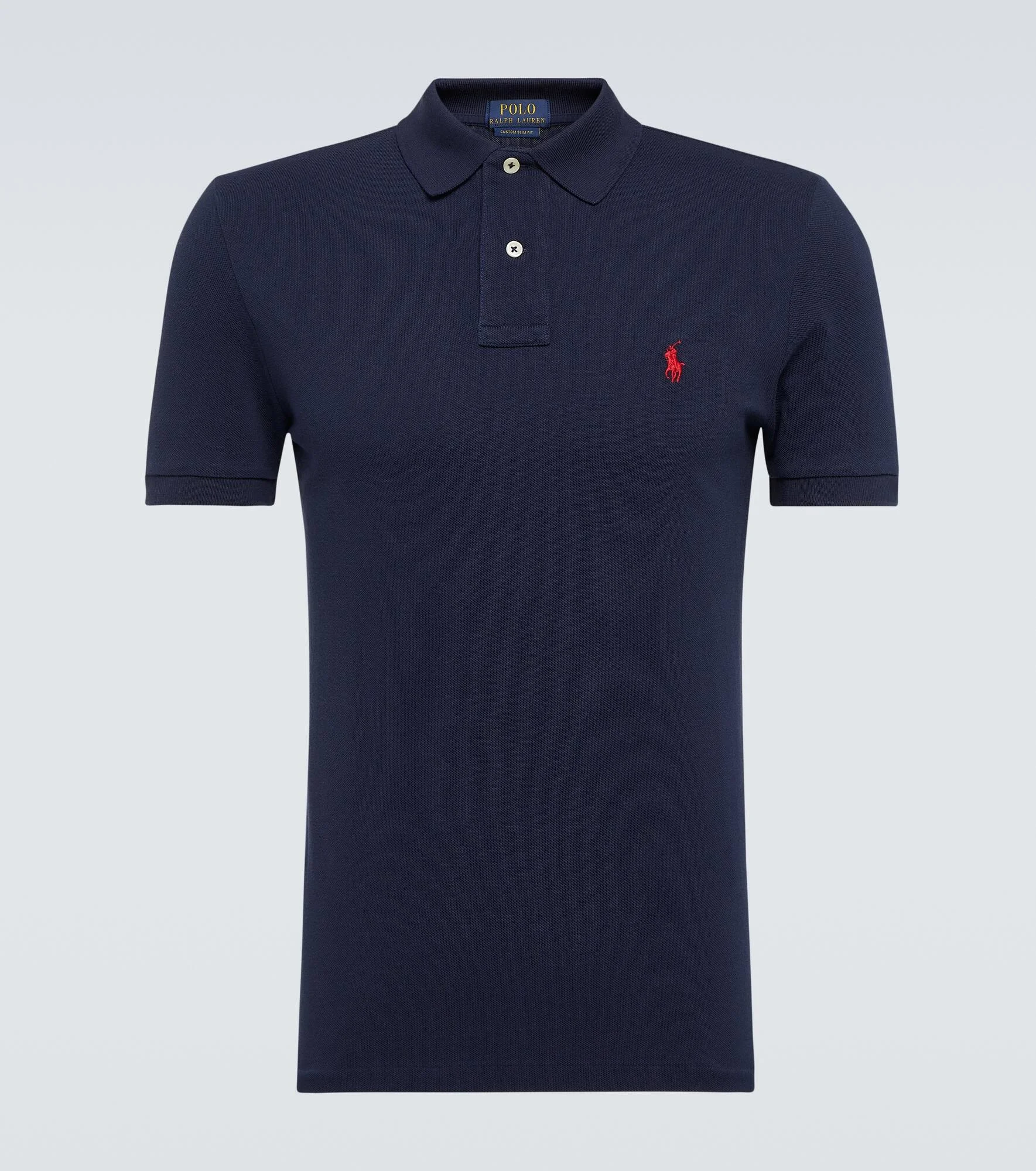 Logo cotton piqué polo shirt - 1