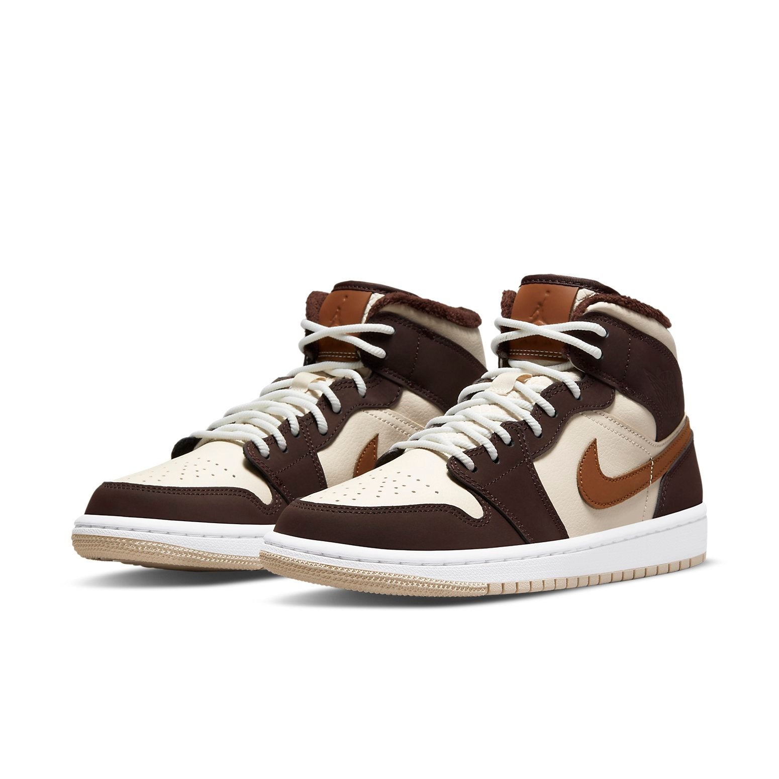 (WMNS) Air Jordan 1 Mid SE 'Cream Dark Chocolate' DO6699-200 - 3