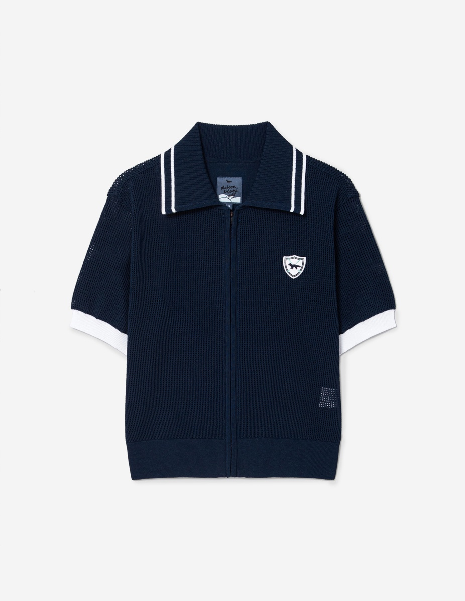 Women Crest Logo Half Sleeve Cardigan - 1