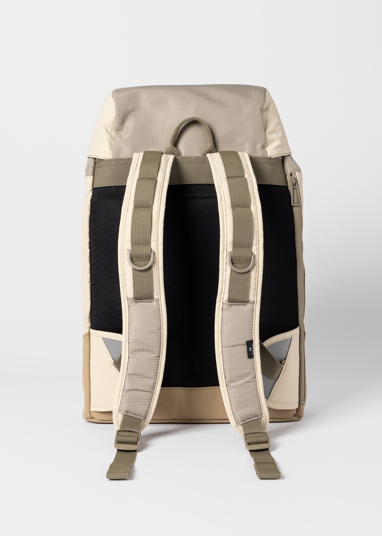 Beige Ripstop Panel Backpack - 5