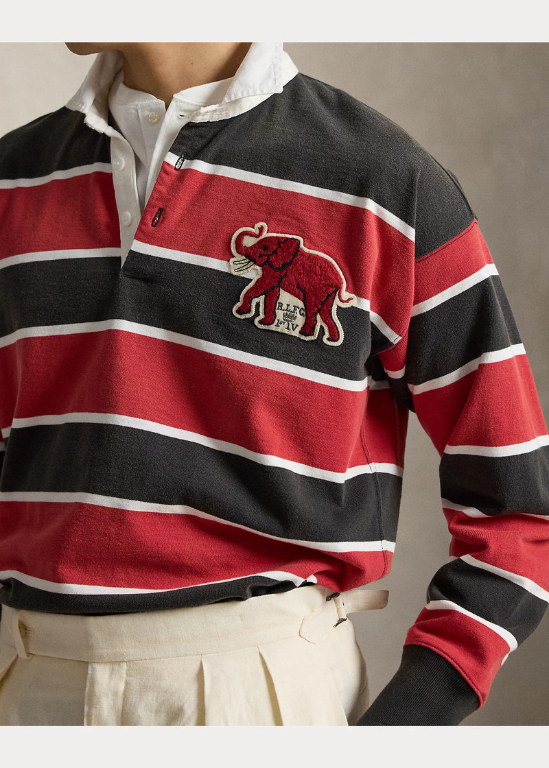 Vintage Fit Striped Jersey Rugby Shirt 5