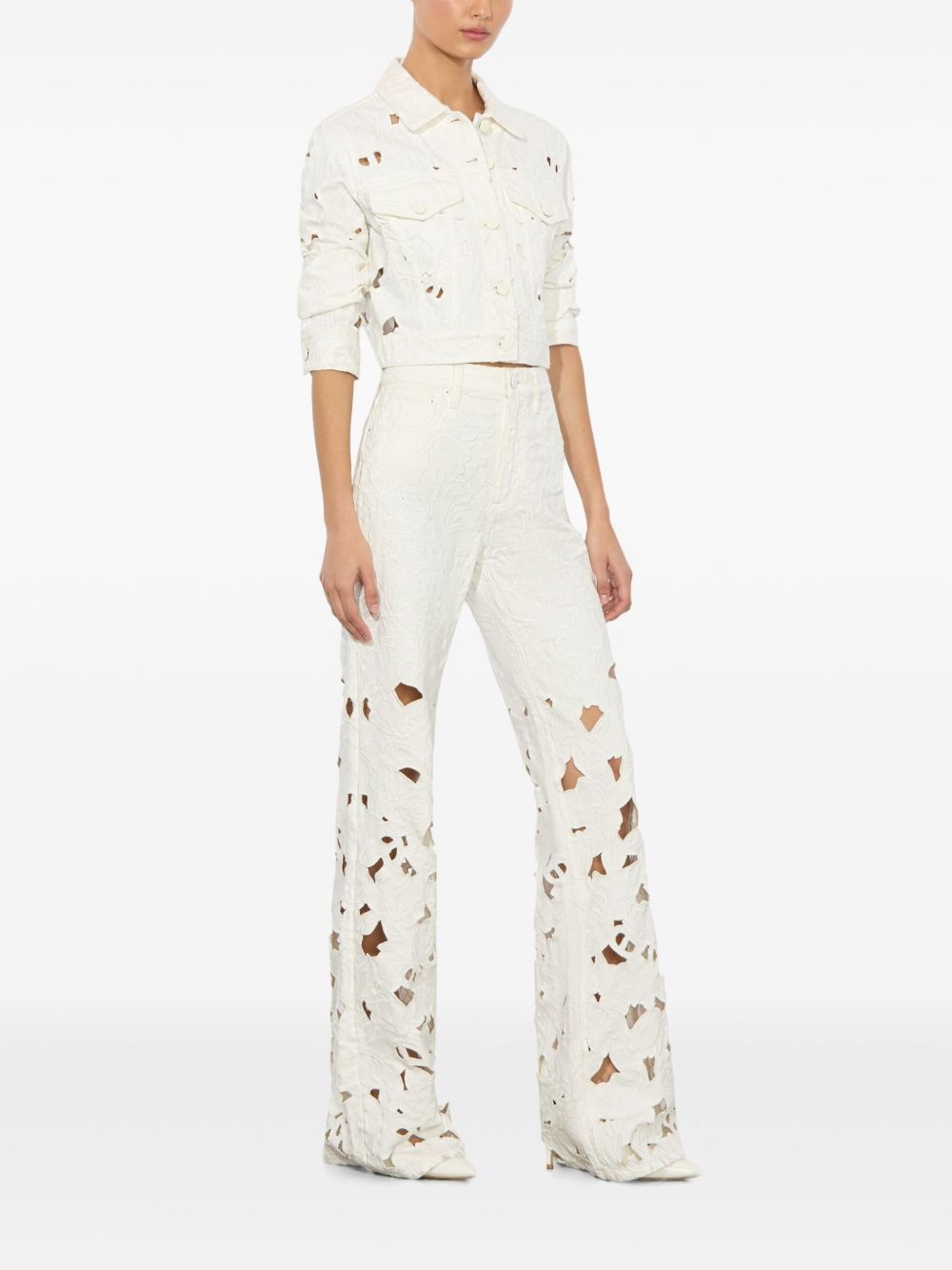 Chloe embroidered denim jacket - 3