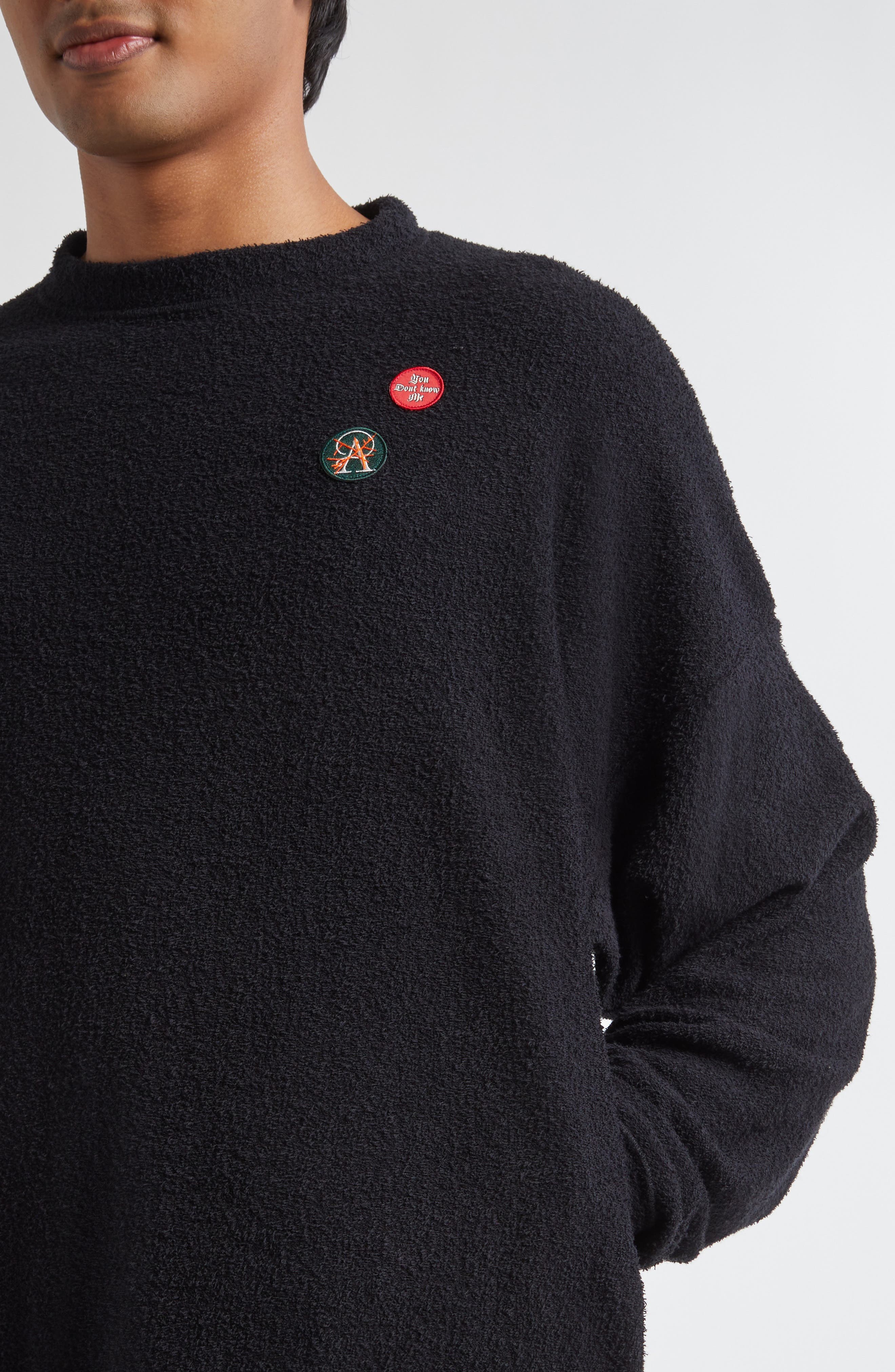 Undercover Embroidered Patch Sweatshirt in Black at Nordstrom - 4