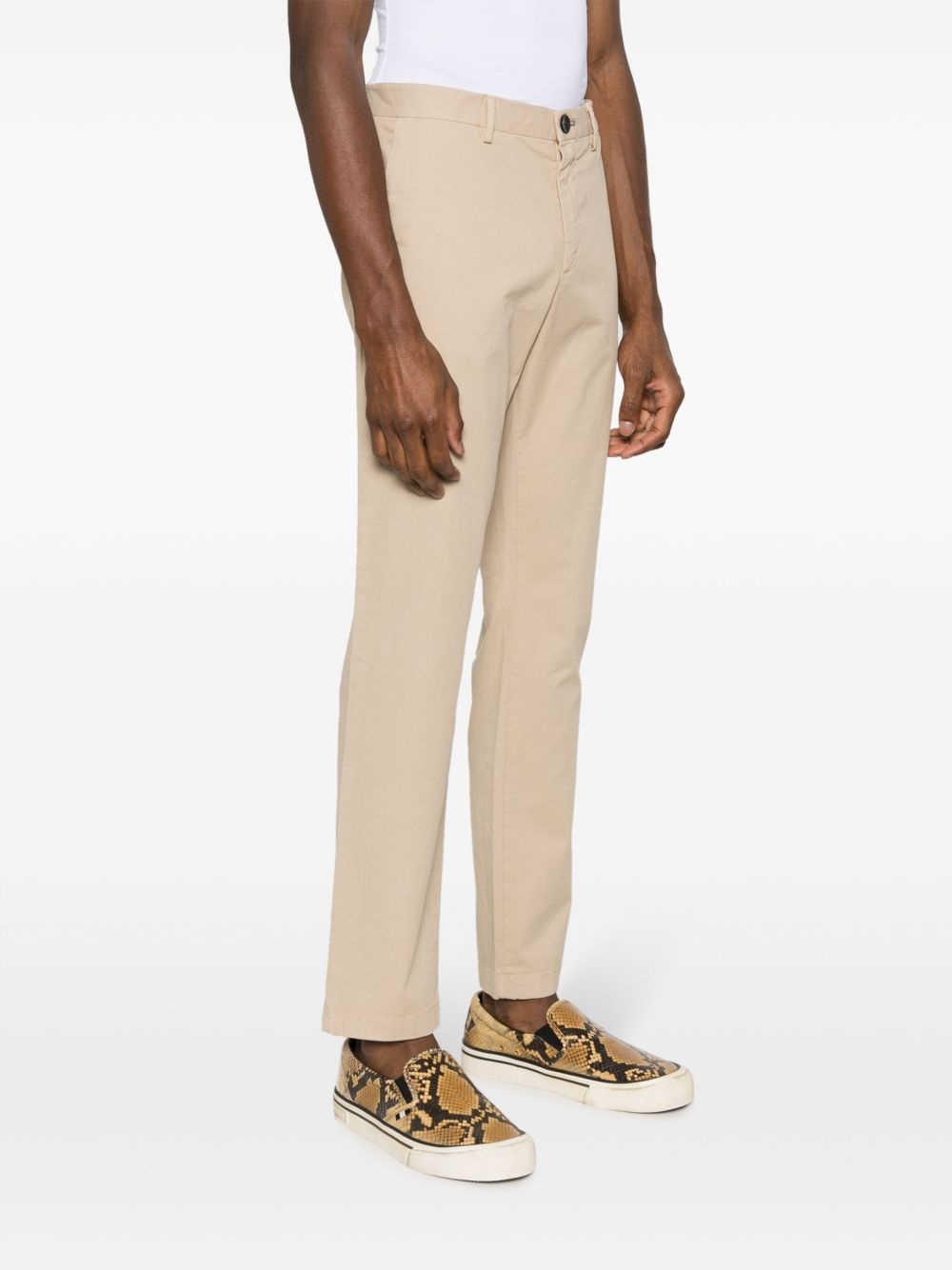 zebra-embroidered straight-leg trousers - 3