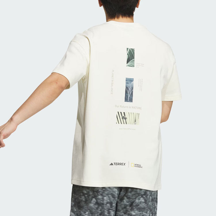 adidas National Geographic AEROREADY Graphic Tee 'Beige' IS9514 - 4