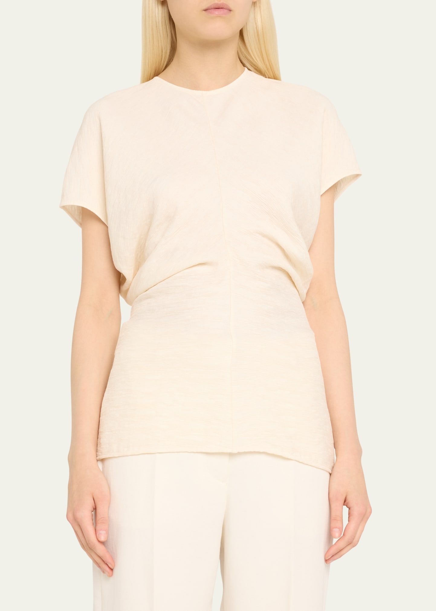 Slouch Waist Short-Sleeve Top - 4