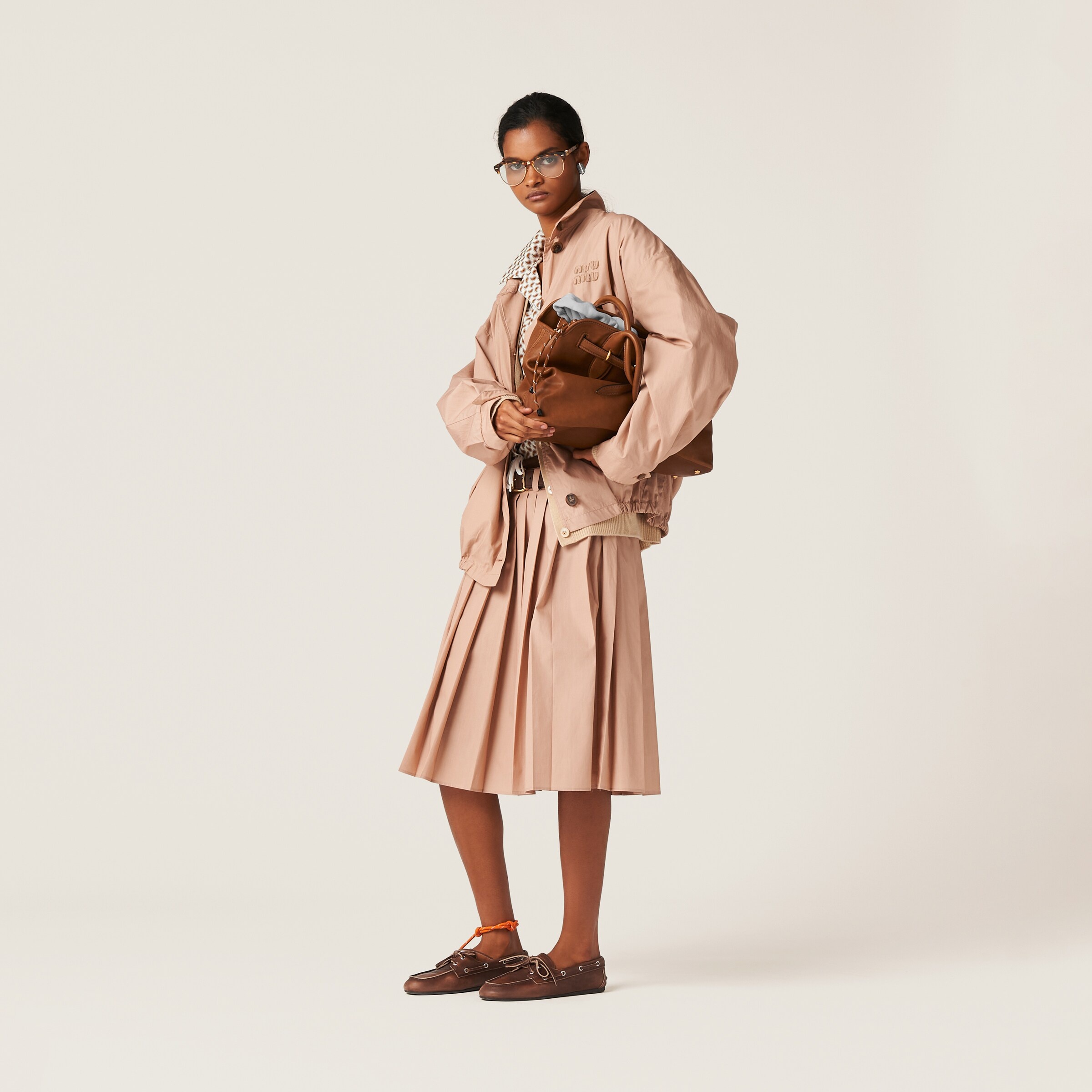 Pleated poplin skirt - 2