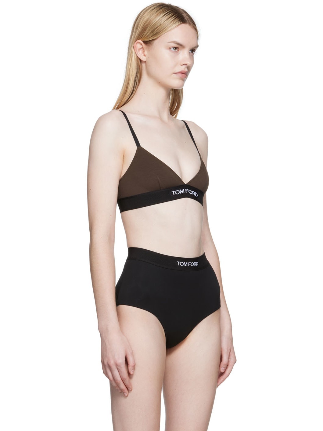 Brown Triangle Bra - 2