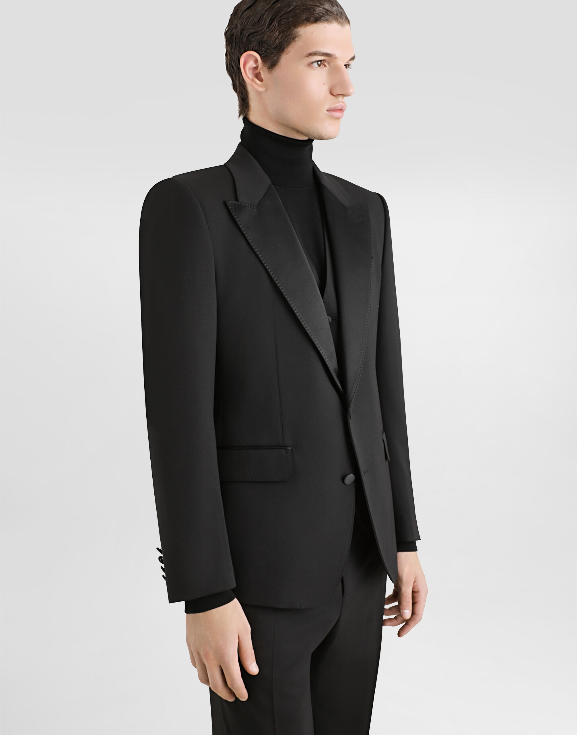 Three-piece Sicilia-fit suit in stretch wool - 8