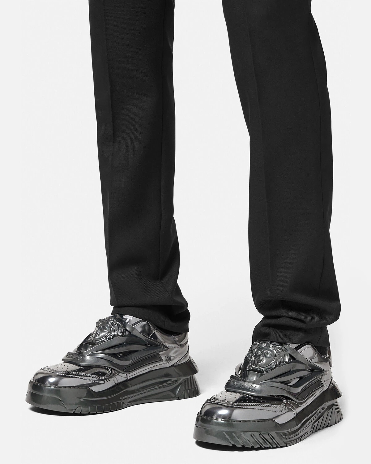 【関税込み】versace ODISSEA' SNEAKERS Versace Odissea Sneakers | Grey | FARFETCH