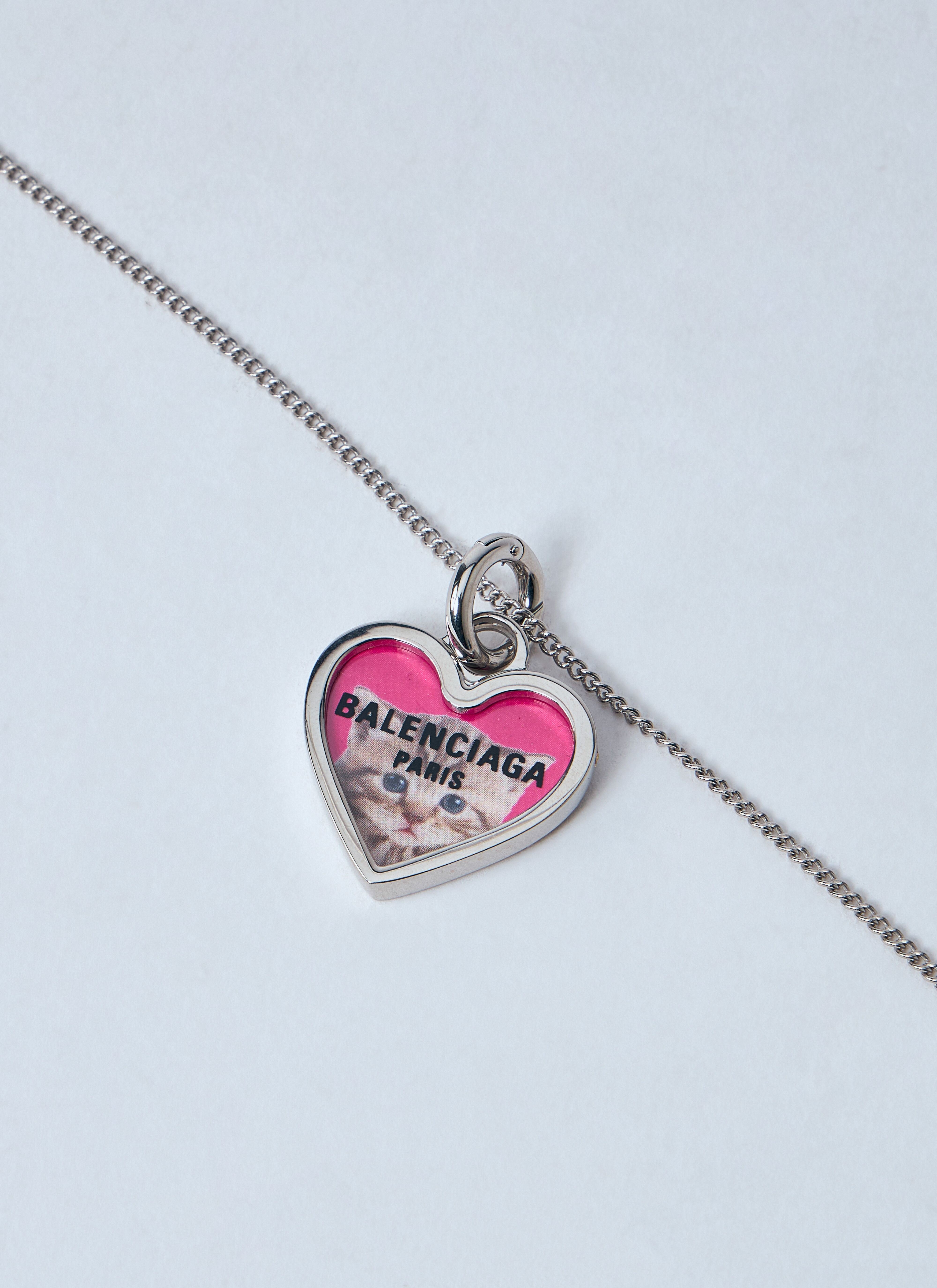 ◆BALENCIAGA 最新作◆Darling ネックレス/Silver Fushia◆ Darling Necklace in Silver/fushia | Balenciaga NL