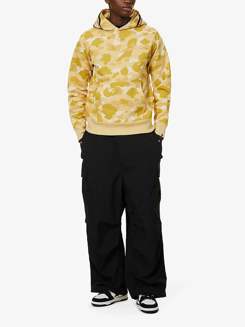 A BATHING APE® Shark camo-print cotton-jersey hoody outlook