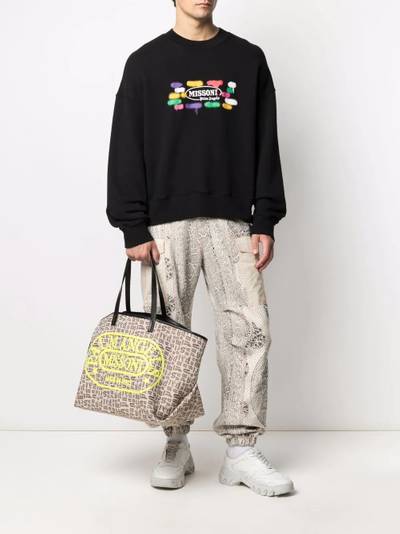 Palm Angels x Missoni Sport logo print sweatshirt outlook