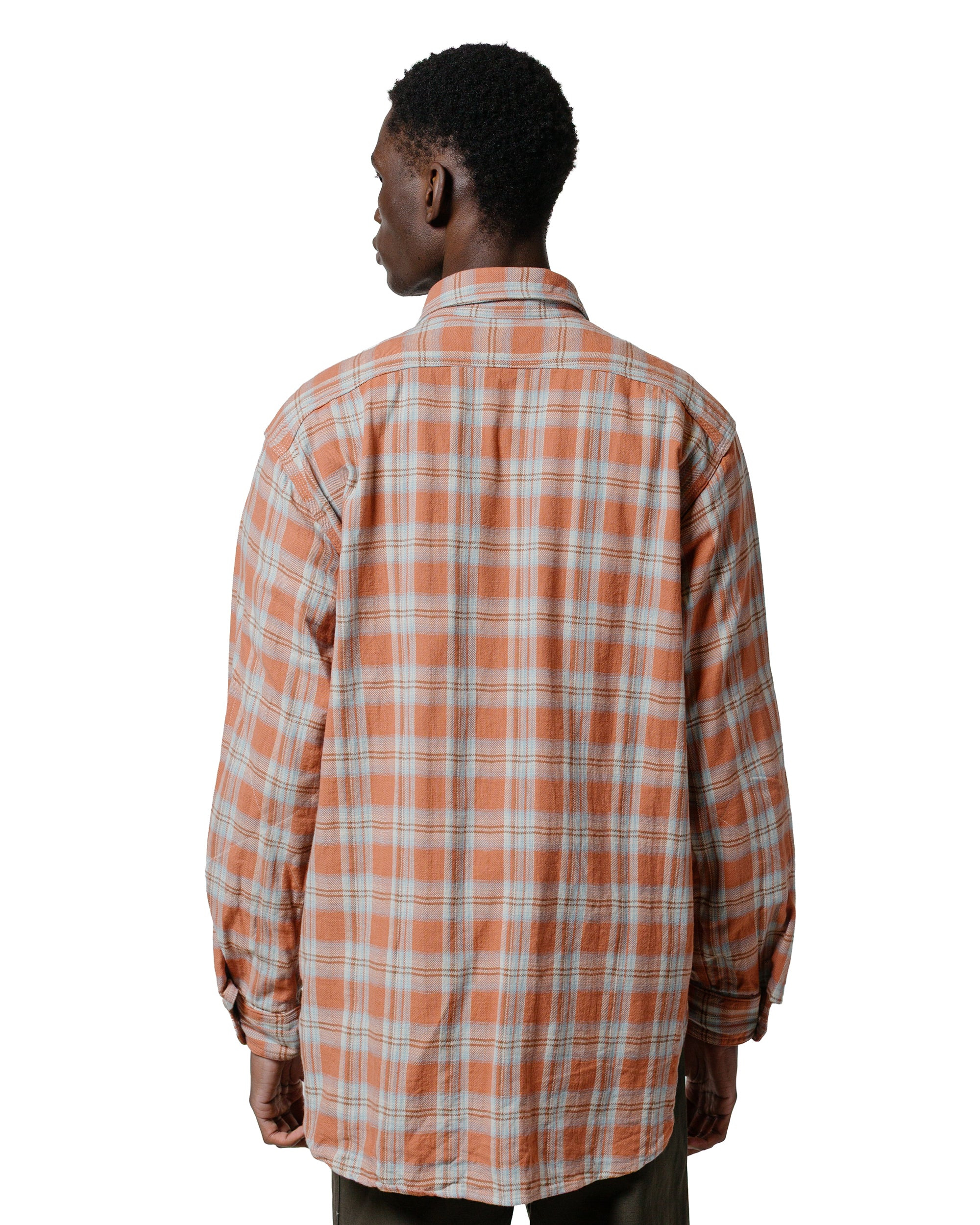 Work Shirt Pink Cotton Plaid Jacquard - 3