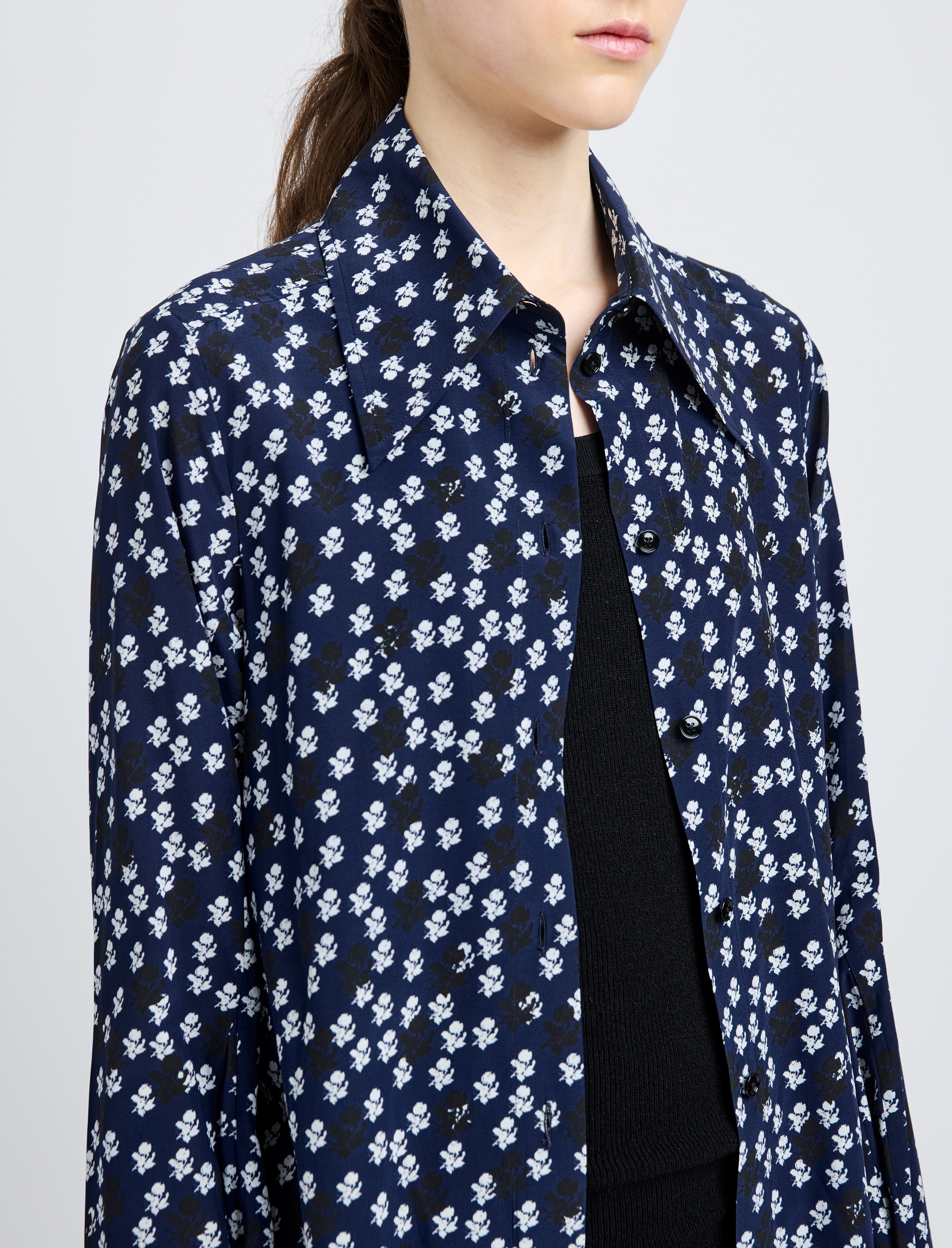 Emmeline Shirt in Printed Silk Viscose - 6