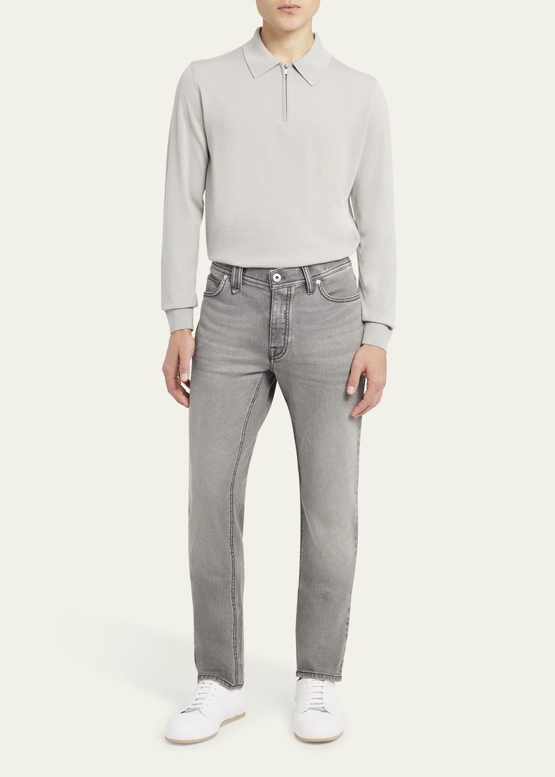 Brioni Men's Gray Denim Five-Pocket Pants outlook