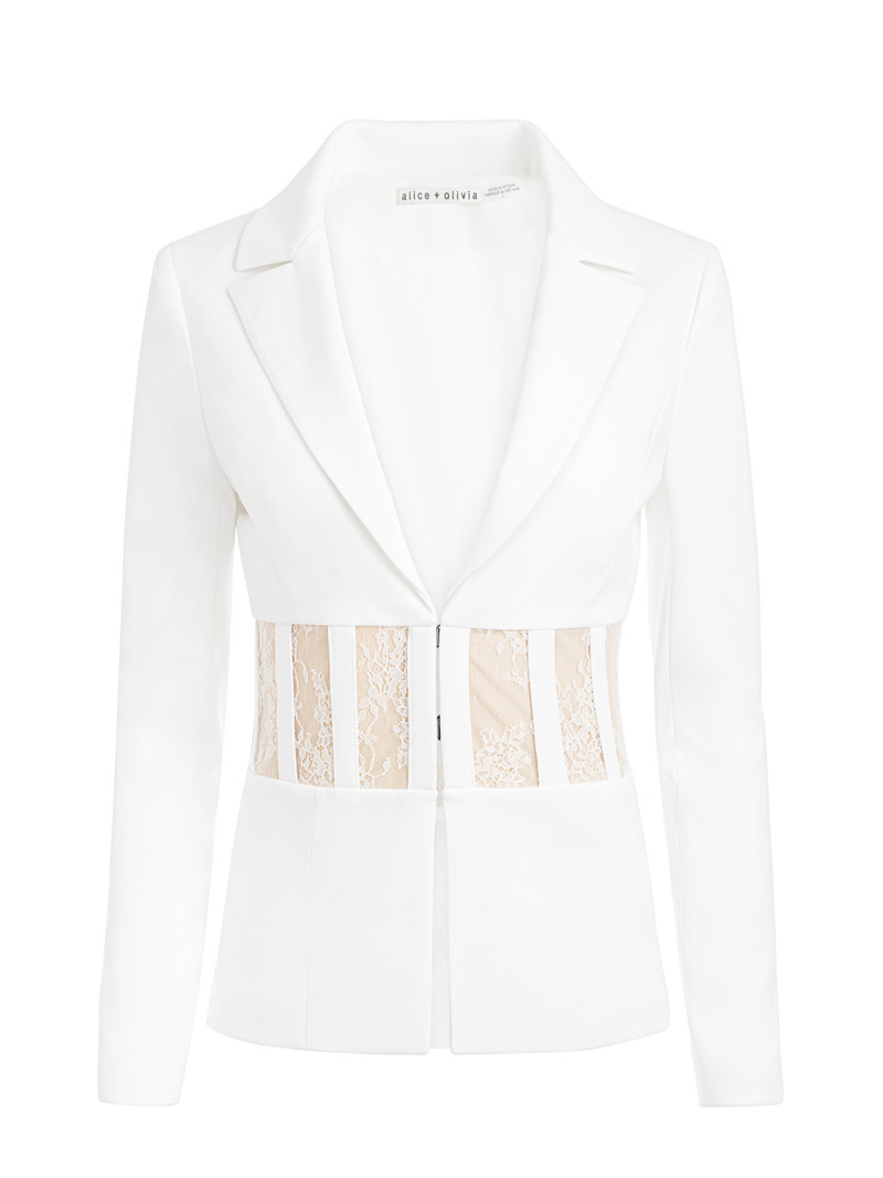 ALEXIA FITTED SHEER CORSET BLAZER 1