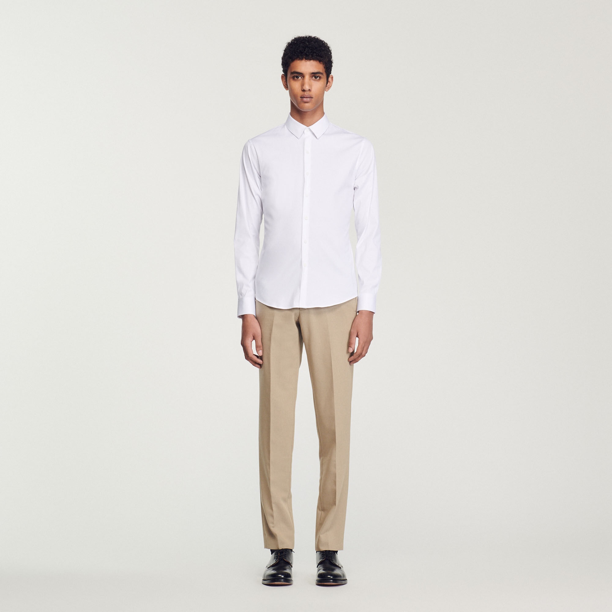 FITTED STRETCH COTTON SHIRT - 3