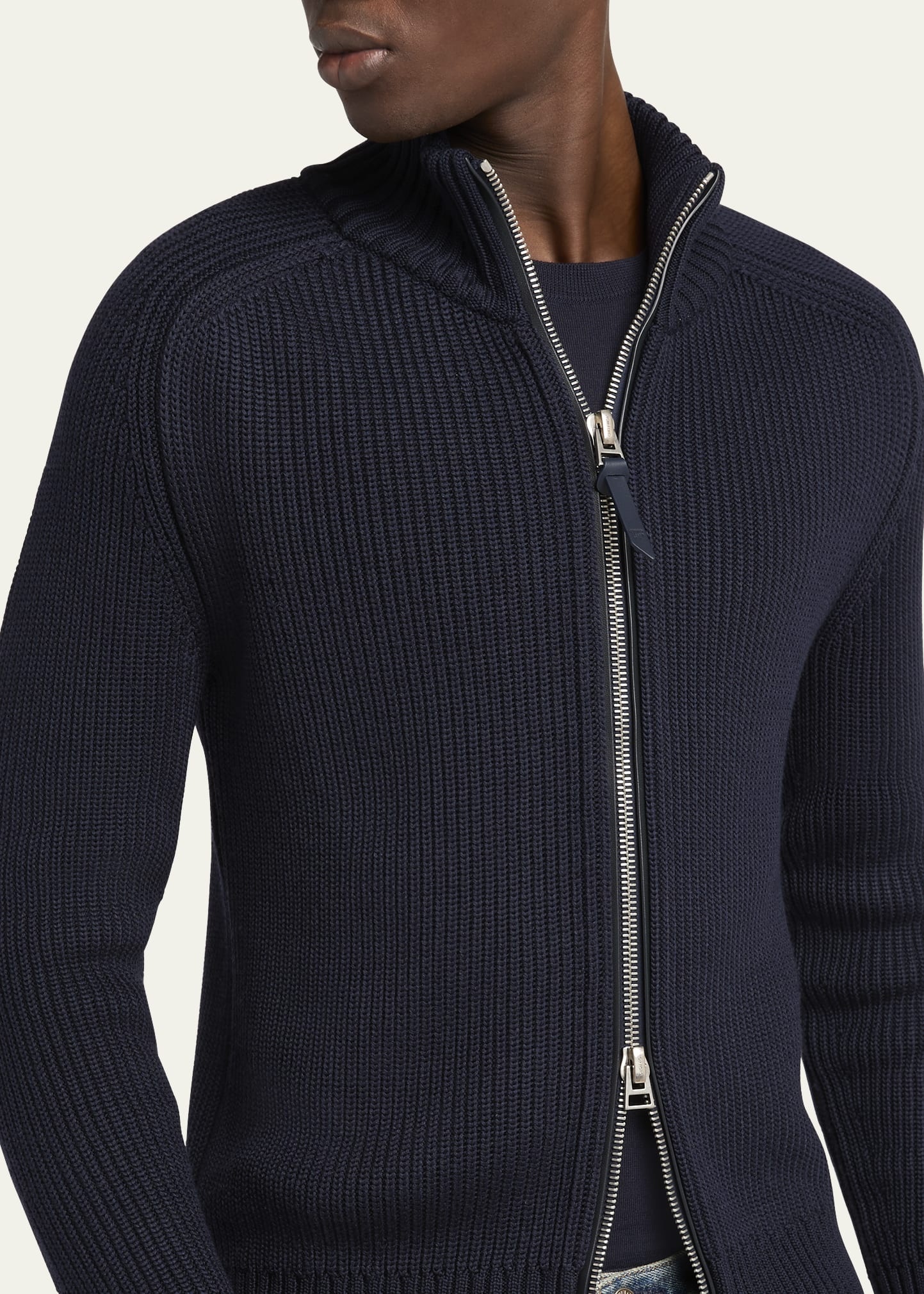 Men's Ribbed Full-Zip Sweater - 5
