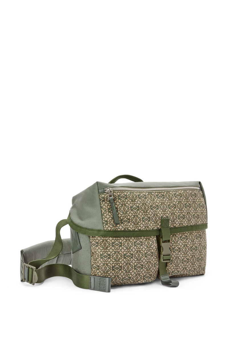 Loewe Postman Messenger in Anagram jacquard and canvas outlook