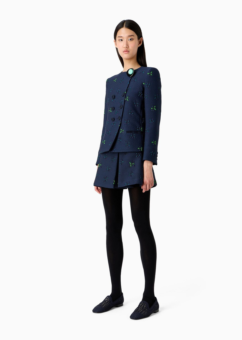 EMPORIO ARMANI Floral jacquard shorts outlook