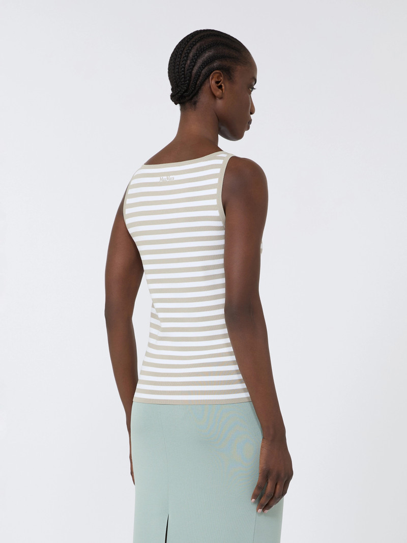 CIPPO Viscose crêpe yarn sleeveless jumper - PINK 4