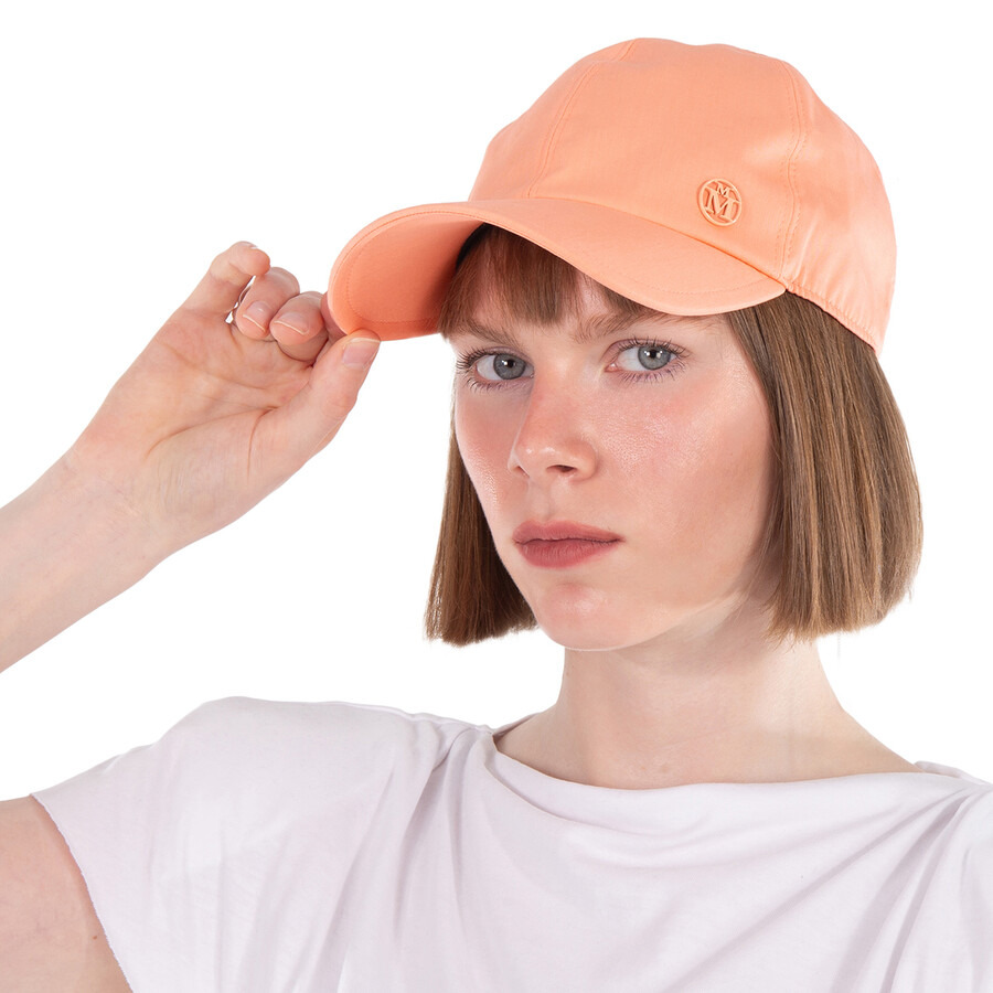 Maison Michel Ladies Orange Tiger Cotton Cap - 2