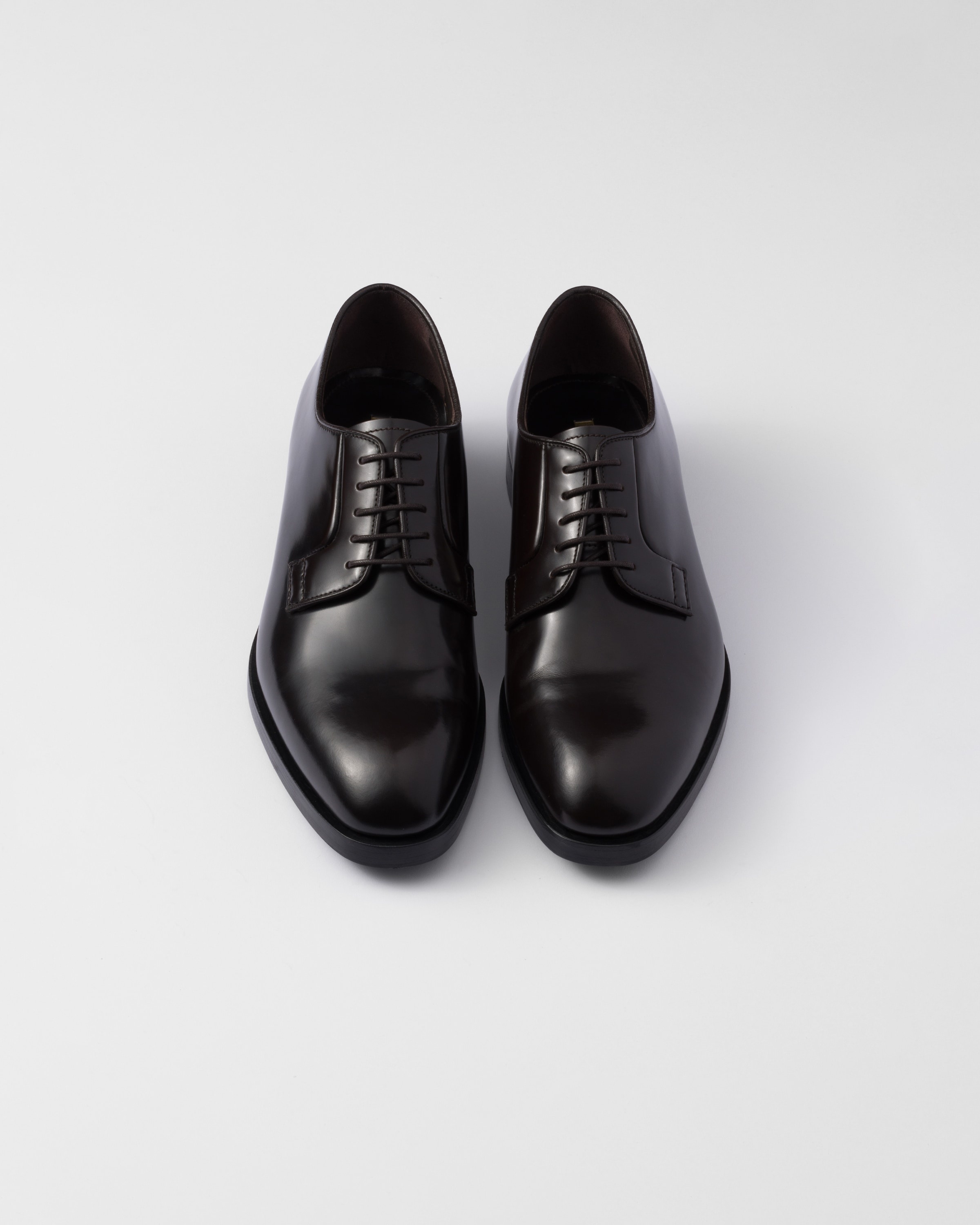 Brushed leather lace-up shoes - 3